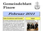 Gemeindeblatt und Terminplan Februar 2011 online