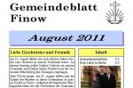 Gemeindeblatt und Terminplan August 2011 online Gemeindeblatt und Terminplan August 2011 online
