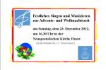 Einladung zum weihnachtlichen Konzert am 23.12.2012 Einladung zum weihnachtlichen Konzert am 23.12.2012