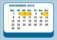 Kalender November Kalender November
