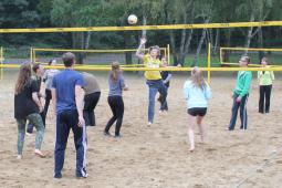 Beim Volleyball …